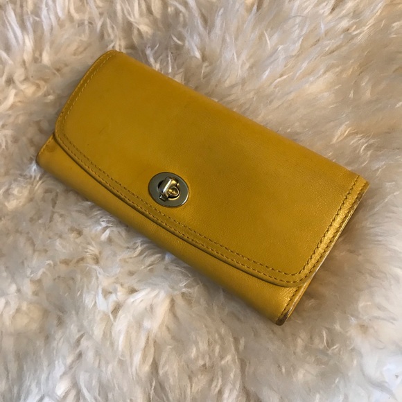 Coach Handbags - Mustard Coach Wallet